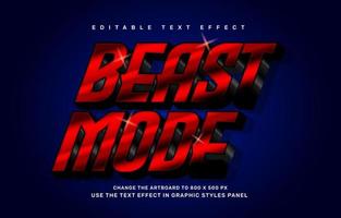 Beast mode editable text effect template vector