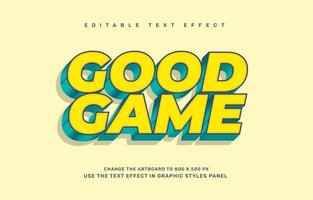 Good game editable text effect template vector