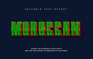 Morooccan editable text effect template vector