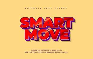 Smart move editable text effect template vector