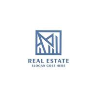 Real estate logo icon design template flat vector