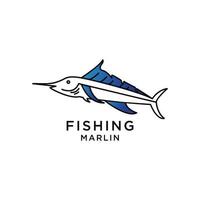 Fishing marlin  design template flat vector