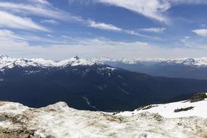 vista de la cumbre de la montaña de silbato foto