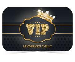 Members only. VIP card design template. vector