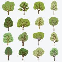 Simplicity tree freehand drawing flat design. vector