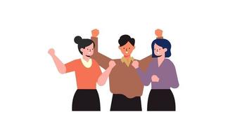 Good successful teamwork concept illustration vector