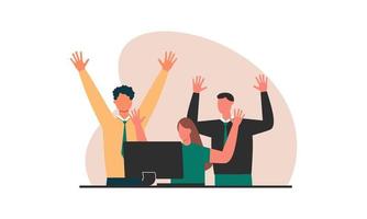 Good successful teamwork concept illustration vector