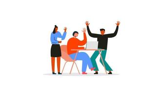 Good successful teamwork concept illustration vector