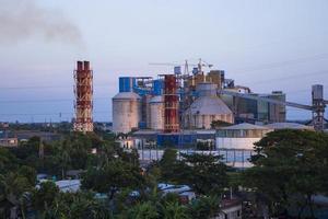 Aerial view of industrial cement Factory photo