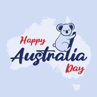 dia de Australia. lindo icono de koala. vector