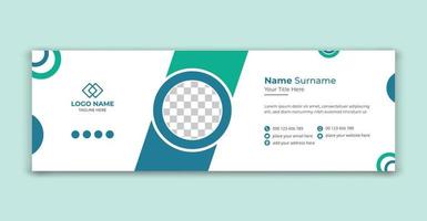 Email signature or personal cover banner design template vector