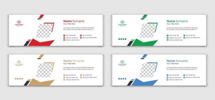 Email signature or personal cover banner design template