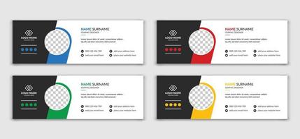 Email signature or personal cover banner design template