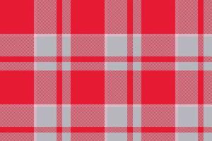 Plaid background, check seamless pattern in red. Vector fabric texture for textile print, wrapping paper, gift card or wallpaper.