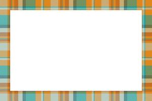 Vintage frame vector. Scottish border pattern retro style. Tartan plaid ornament. vector