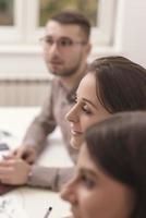 Business people working in conference room photo