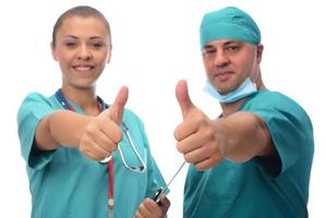 grupo de médicos. aislado sobre fondo blanco. foto