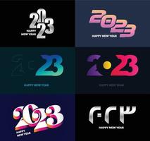 Big Set of 2023 Happy New Year logo text design 2023 number design template vector