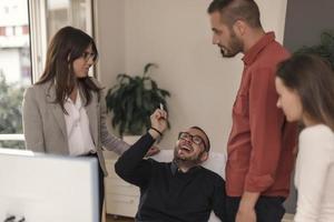 Business people working in conference room photo