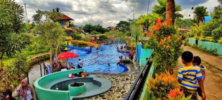 Central Java, Indonesia. January 2023, Tourism in the grabag area called Metro Gardens, is suitable to be used as a tourist destination with family photo