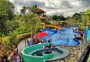 Central Java, Indonesia. January 2023, Tourism in the grabag area called Metro Gardens, is suitable to be used as a tourist destination with family photo