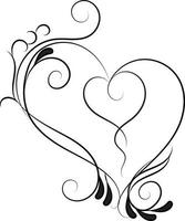 dibujo de línea continua vectorial de dos corazones. concepto de amor ilustración vectorial vector