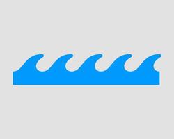 Waves vector design. Water wave icon. Wavy lines isolated.