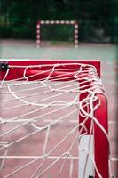 old abandoned street soccer goal sports equipment photo