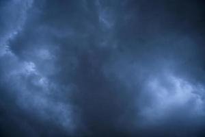 Storm clouds floating in a rainy day with natural light. Cloudscape scenery, overcast weather above blue sky. White and grey clouds scenic nature environment background photo