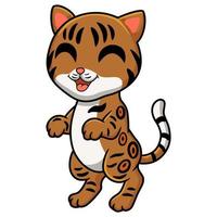 Cute bengal cat cartoon standing vector