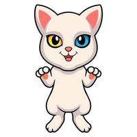 linda caricatura de gato khao manee vector