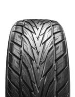 On-road tire tread isolated on white background with clipping path photo