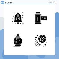 4 Creative Icons Modern Signs and Symbols of bug consumption notification film expense Editable Vector Design Elements