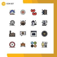 16 Creative Icons Modern Signs and Symbols of safety medical structure hospital emergency Editable Creative Vector Design Elements