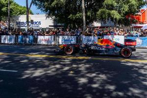 GUADALAJARA, MEXICO - OCTOBER 25 2022 Showrun Checo Perez, formula 1 red bull single seater rb7 photo