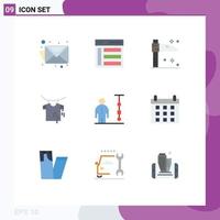 Universal Icon Symbols Group of 9 Modern Flat Colors of corporate management chart halloween business drying Editable Vector Design Elements