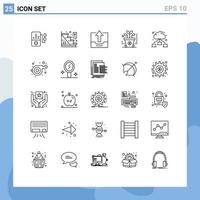 25 Creative Icons Modern Signs and Symbols of cloud web close startup finance Editable Vector Design Elements