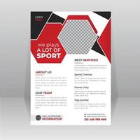 Sports, game competition flyer, poster template vector