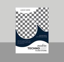 folleto de tecnología digital moderna, diseño de plantilla de póster vector