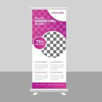 plantilla de standee de banner enrollable moderno corporativo vector