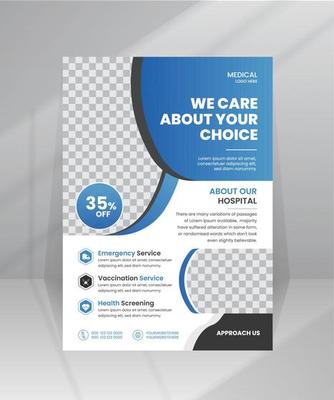 Modern medical Flyer design template and Healthcare Poster