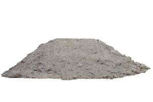 Pile of soil in construction site isolated on white background included clipping path.