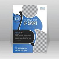 Sports, game competition flyer, poster template vector