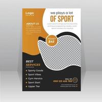 Sports, game competition flyer, poster template vector