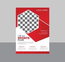 deportes, volante de competencia de juegos, plantilla de póster vector