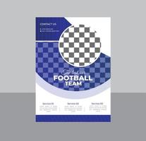 volante de competición de torneo de fútbol deportivo, plantilla de póster de entrenamiento vector