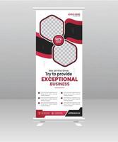 Digital Business Roll up banner and corporate display stand template vector