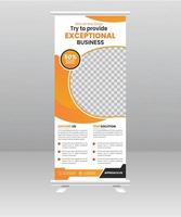 Digital Business Roll up banner and corporate display stand template vector