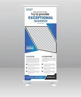 Digital Business Roll up banner and corporate display stand template vector