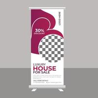Luxury Dream House Sale Roll Up Banner Brochure Stand Template for Real Estate Agency